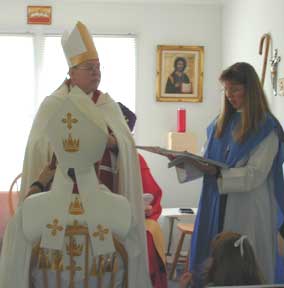 Bishop Barry is installed as Abbot of the New Monastery